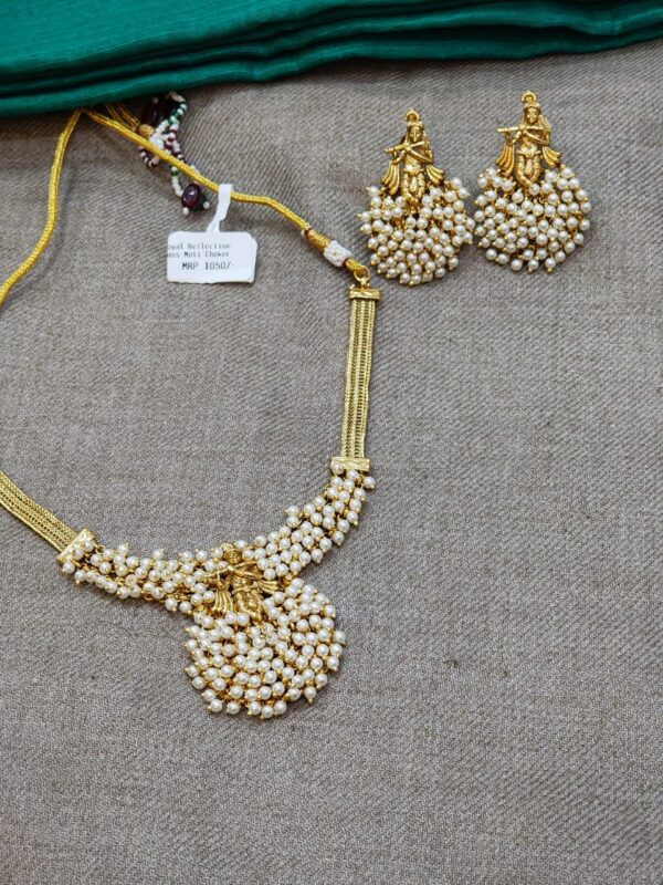 Pearl Krishna Pendant Choker Set