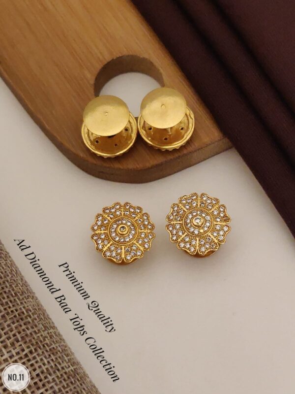 Intricate Diamond Stud Earrings