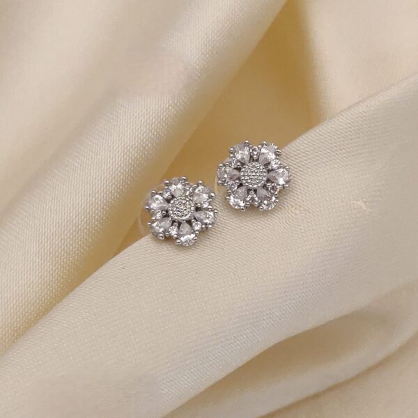 Dazzling Florals Diamond Stud Earrings