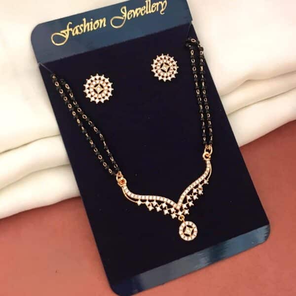 Wishlist Share Everlasting Commitment Diamond Mangalsutra Set