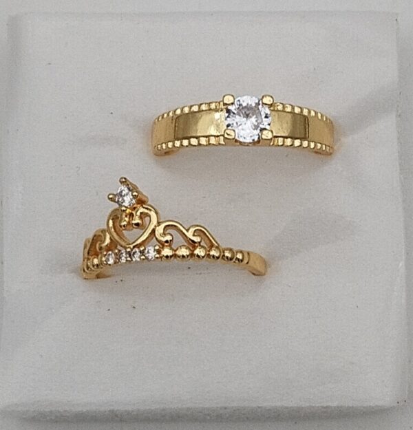 Alluring Gold Couple Ring - Image 2