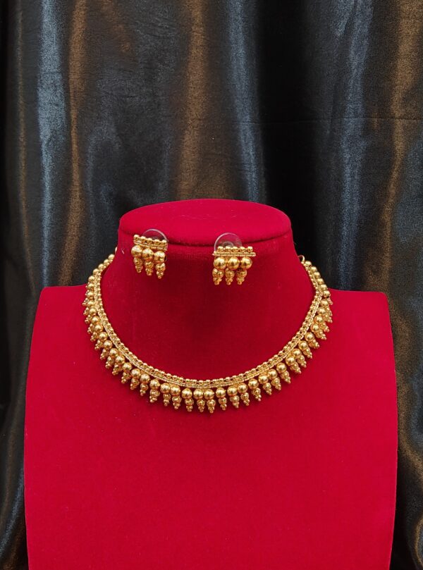 Gold Beaded Grace Necklace Set