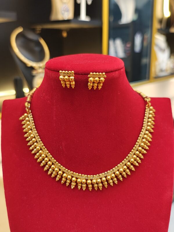 Gold Beaded Grace Necklace Set - Image 4