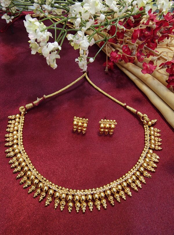 Gold Beaded Grace Necklace Set - Image 5