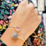 Antique Heartstone Open Cuff Bracelet (1)