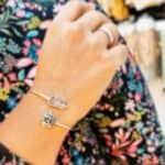 Antique-Inspired Crystal and Silver Bracelet for Women (1)
