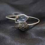 Antique-Inspired Crystal and Silver Bracelet for Women (2)