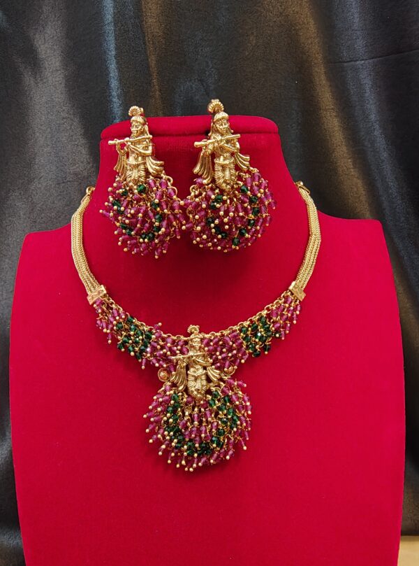 Radha-Krishna Beaded Necklace Set