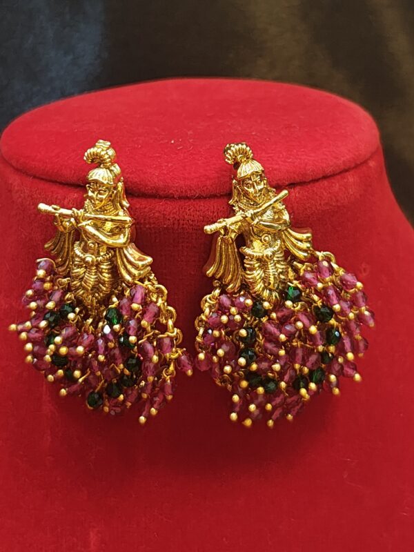 Radha-Krishna Beaded Necklace Set - Image 3