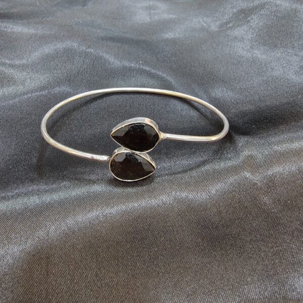 Dual Teardrop Open Cuff Bracelet