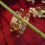 Elegant Gold-Toned Designer Bangles (3)