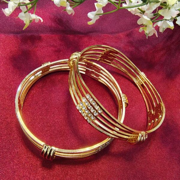 Elegant Gold-Toned Designer Bangles