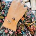 Elegant Silver-Plated Geometric Stone Bracelet for Women (2)