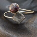 Elegant Silver-Plated Geometric Stone Bracelet for Women (3)