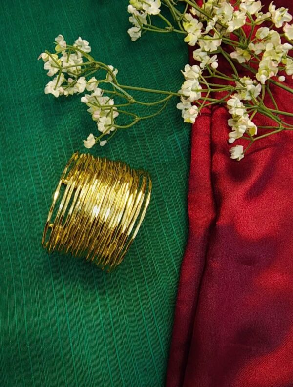 Gold-Plated Statement Cuff Bangle (1)