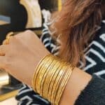 Gold-Plated Statement Cuff Bangle (3)