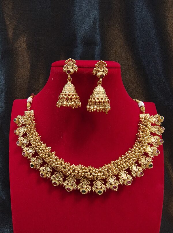 Gold-Plated Temple Necklace Set