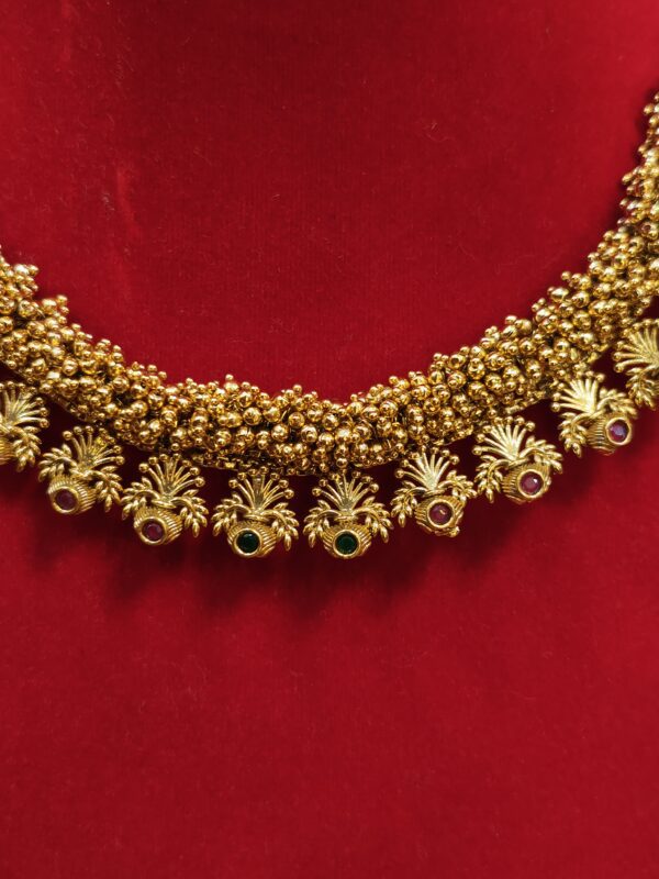 Gold-Plated Temple Necklace Set - Image 3