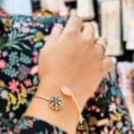 Golden Glow Floral Statement Bangle (1)
