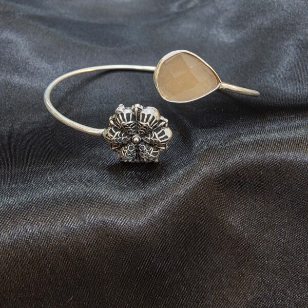 Golden Glow Floral Statement Bangle