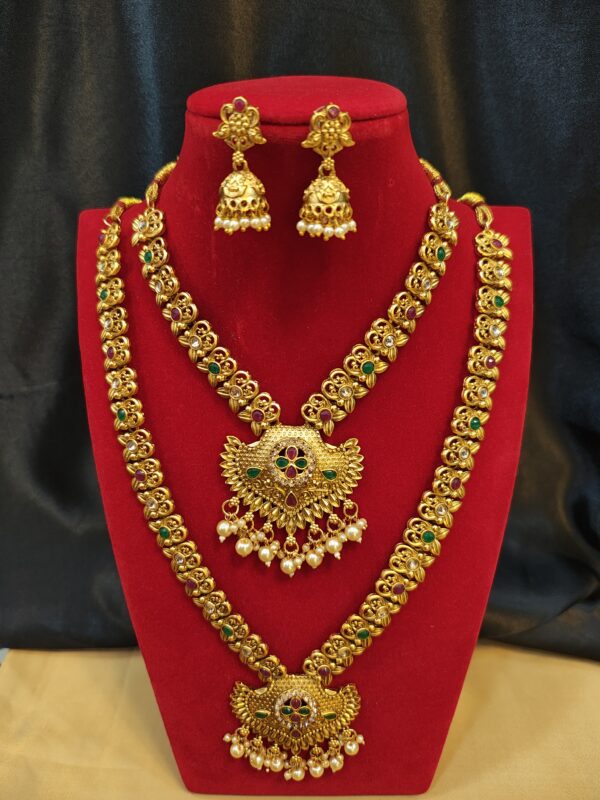 Heritage Elegance Gold-Plated Combo Necklace Set