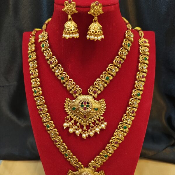 Heritage Elegance Gold-Plated Combo Necklace Set