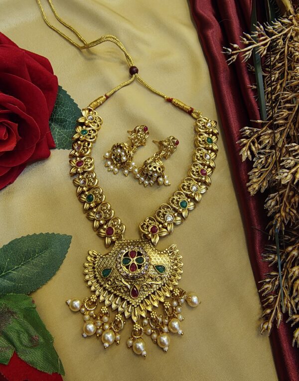 Heritage Elegance Gold-Plated Combo Necklace Set - Image 10