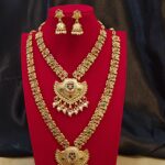 Heritage Elegance Gold-Plated Long and Short Necklace Set (2)