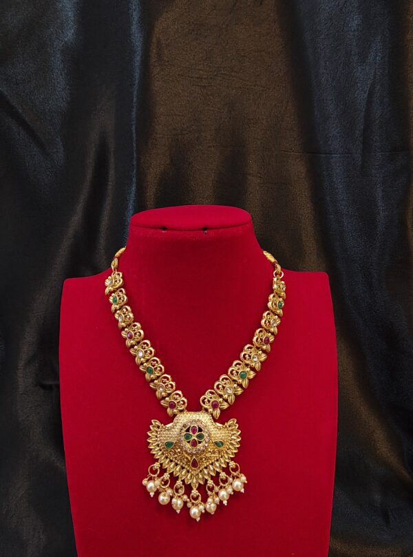 Heritage Elegance Gold-Plated Combo Necklace Set - Image 4