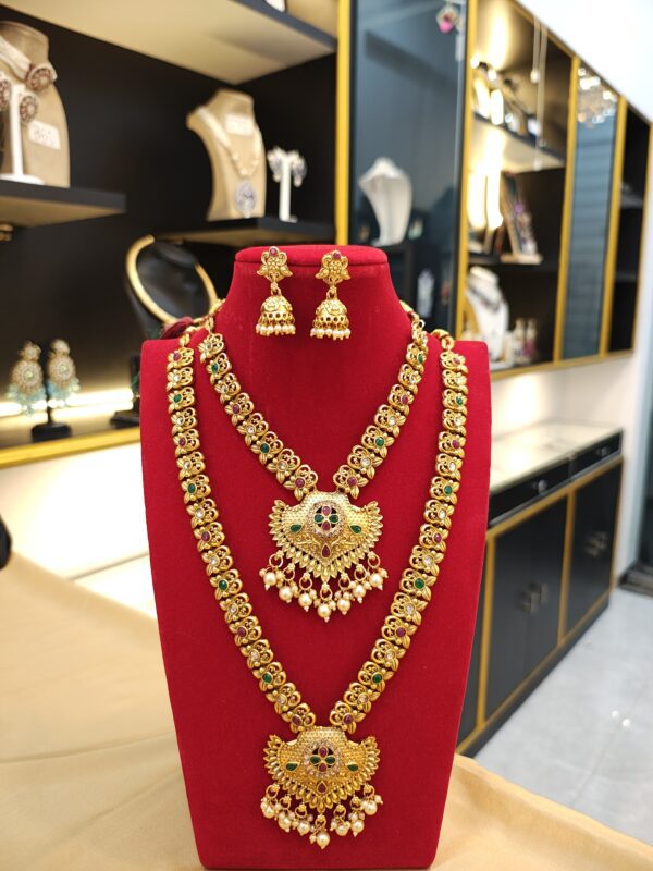 Heritage Elegance Gold-Plated Combo Necklace Set - Image 6