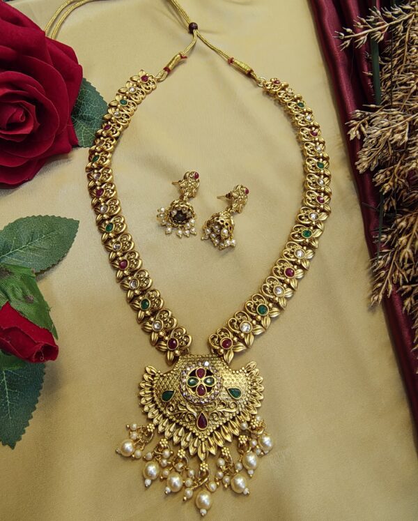 Heritage Elegance Gold-Plated Combo Necklace Set - Image 8