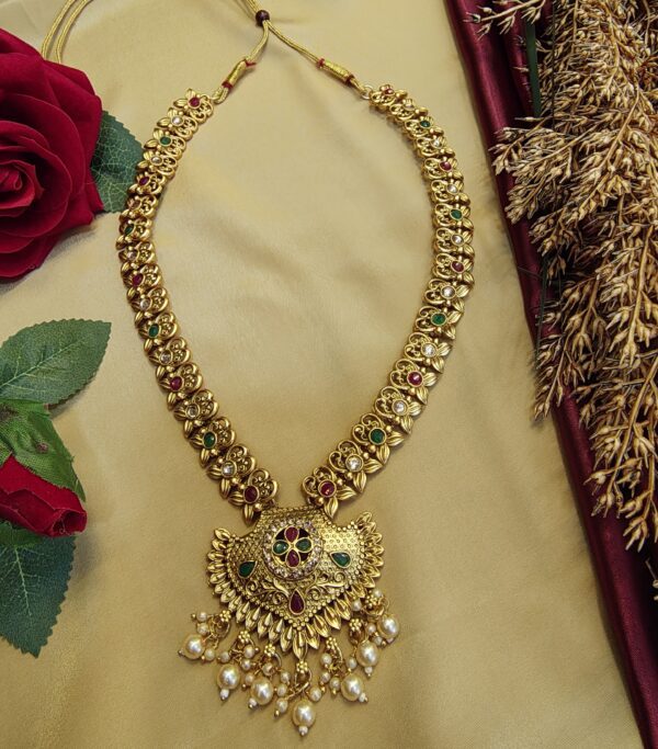 Heritage Elegance Gold-Plated Combo Necklace Set - Image 9