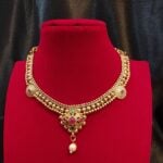 Long and Short Kundan Pearl Necklace Set with Statement Earrings (2)