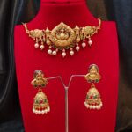 Peacock & Elephant Design Temple Choker Set (1)