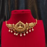 Peacock & Elephant Design Temple Choker Set (2)