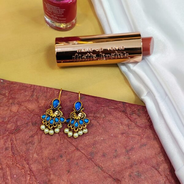 Teardrop Bloom Earring - "Blue"