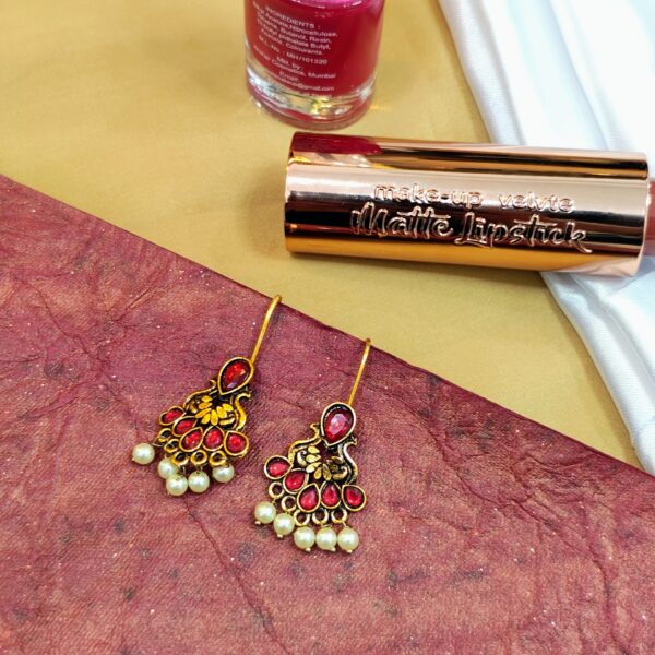 Teardrop Bloom Earring - "Red"