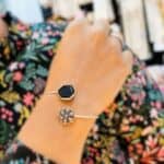 Vintage Charm Floral Hexagon Bracelet (1)