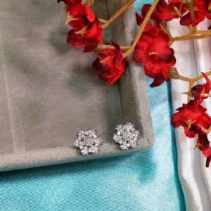 Dazzling Florals Diamond Stud Earrings