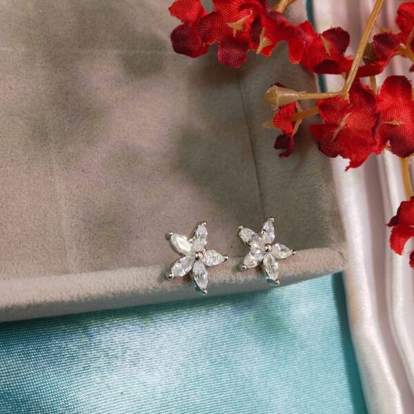 Blossom Charm Diamond Stud Earrings