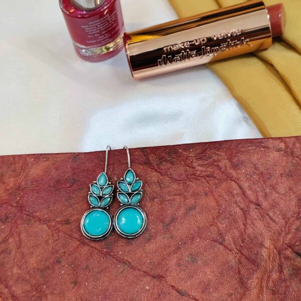 Leafy Affair Earring - "Sky Blue"