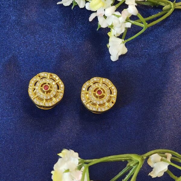 Intricate Diamond Stud Earrings - D3