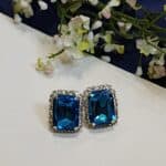 Radiant Gemstone Earring Top Blue (1)