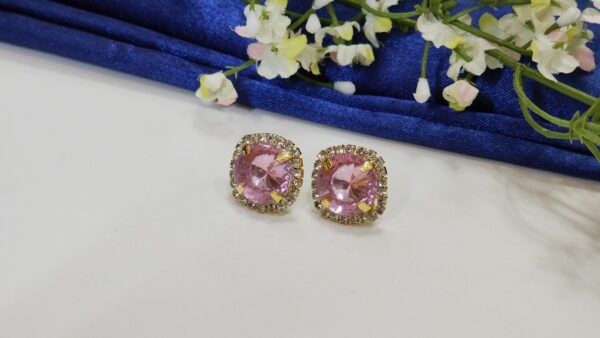 Sqaurecut Gemstone Earrings Tops - Image 11