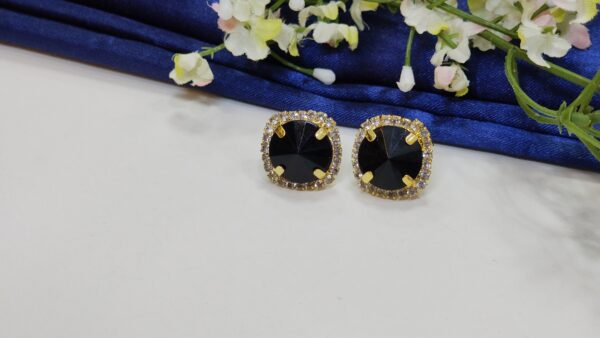 Sqaurecut Gemstone Earrings Tops - Image 10