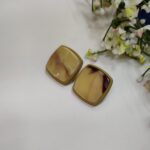 Square Stone Earring Stud Sand (2)