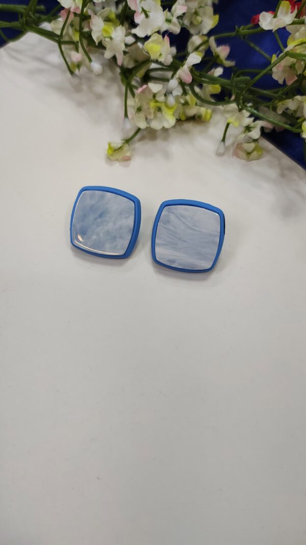 Square Stone Earring Stud Sky (2)