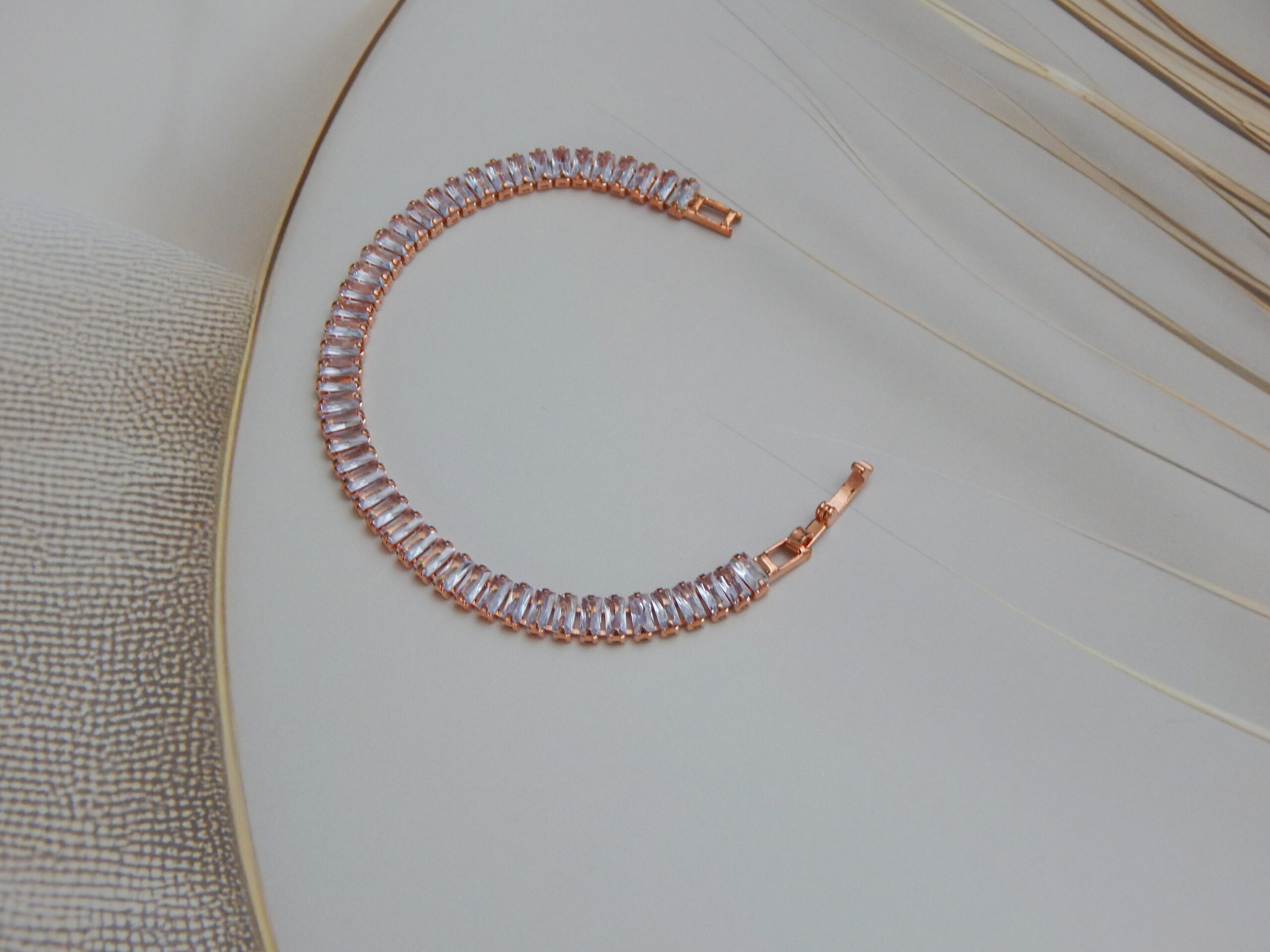 baguette-cut bracelet with rectangular stones