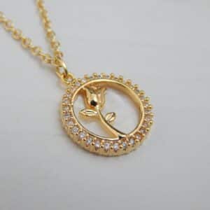 Bloom Circle Pendant Set with Floral Motif and Matching Earrings – Royal Reflection DS