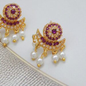 earrings from Chandrika Pearl Set